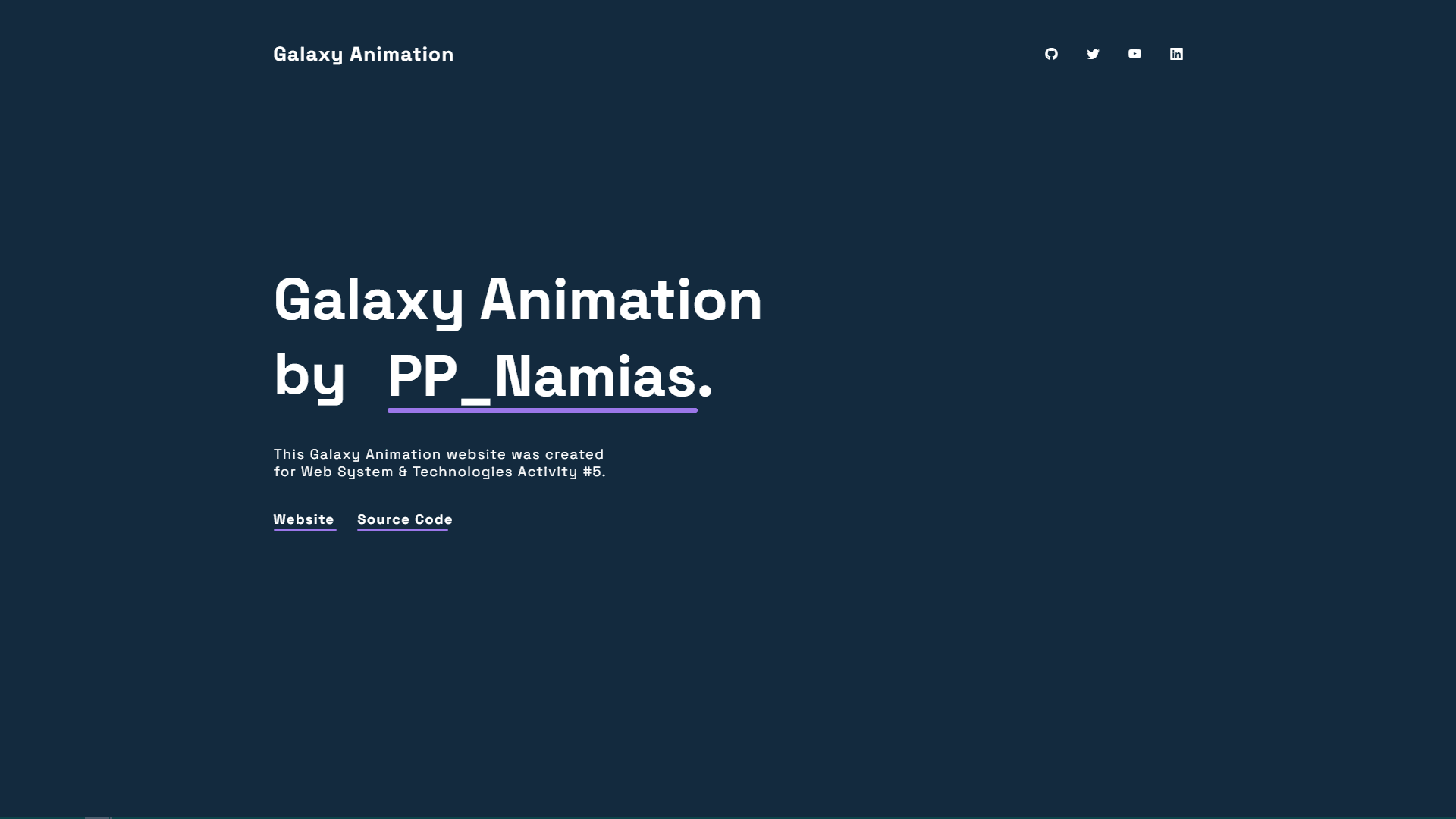 Galaxy Animation - Interactive Solar System